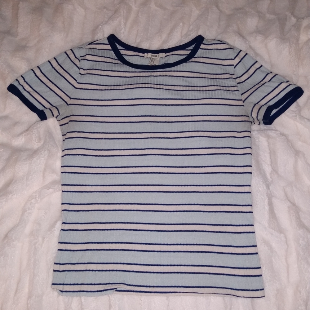 Blue striped t shirt